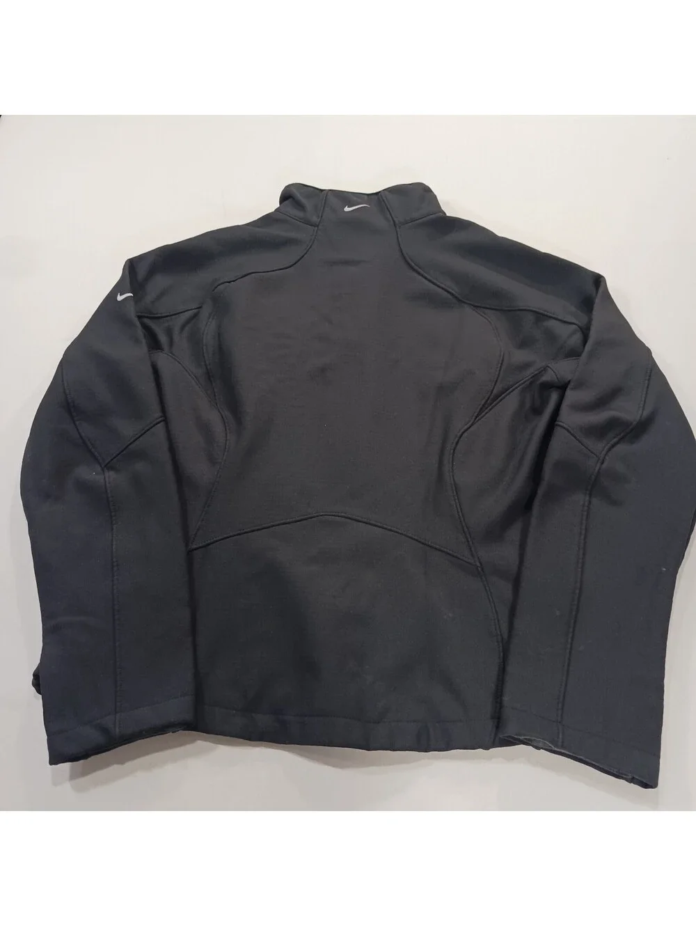NIKE Fit Therma Softshell Full Zip Jacket Pockets Men's Black Size M (8-10)
